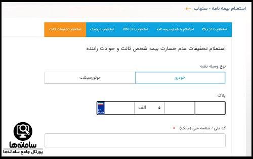 استعلام بیمه شخص ثالث با کد یکتا